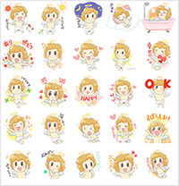 写真：Happy Choice「幸せを呼ぶ天使ハッピーちゃん」LINEスタンプ販売！！