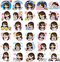 写真：「ハッピー乙女と仲間たちのハッピーライフ♪」LINEスタンプ販売！！